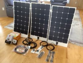 Panneaux solaires flexibles, régulateur et plus